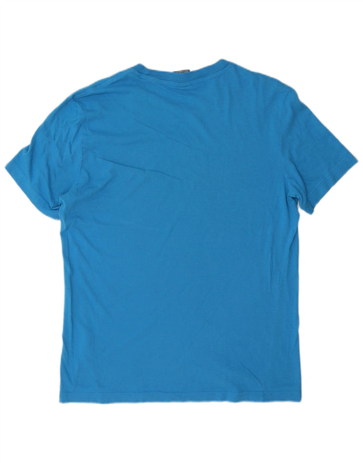 Champion Herren-T-Shirt mit Grafik, mittelblaue Baumwolle