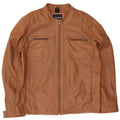 Bruno Banani Herren Leder Bikerjacke UK 44 2XL Braun
