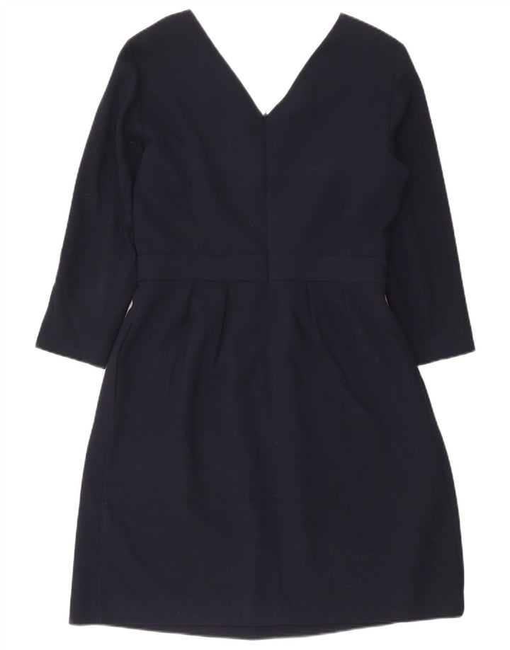 Massimo Dutti Damen 3/4-Ärmel A-Linien-Kleid EU 42 Large Marineblau