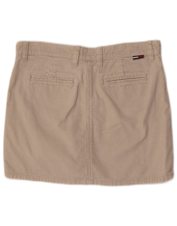 Tommy Hilfiger Damen Mini-Cordrock US 9 Medium W30 Beige Baumwolle