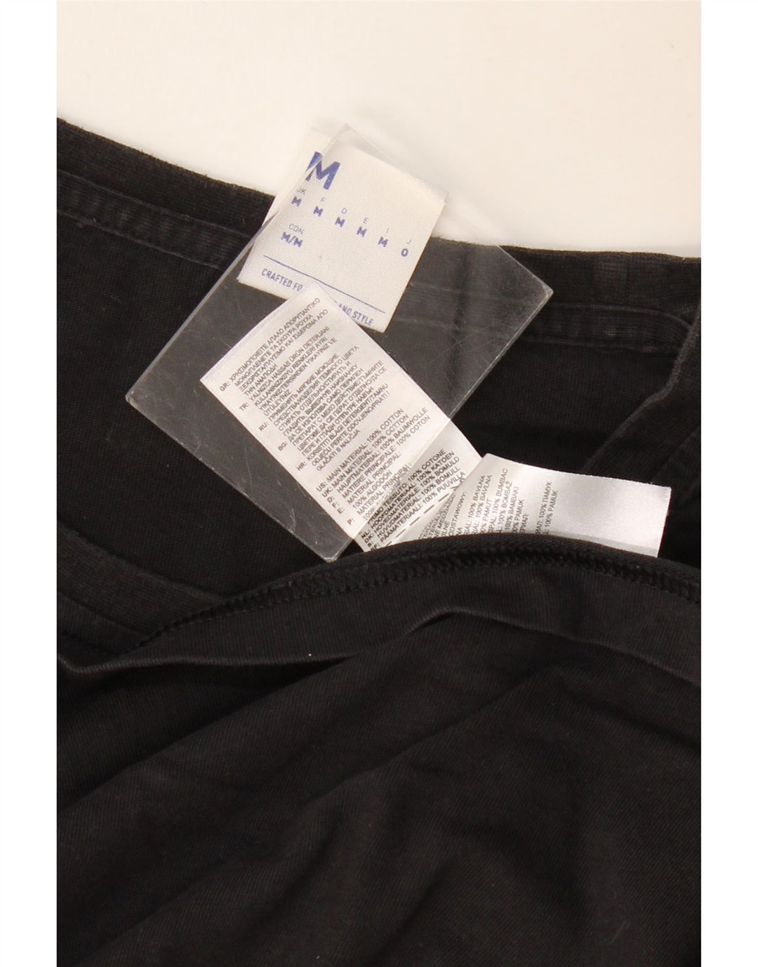 REEBOK Herren Grafik-T-Shirt-Oberteil aus mittelschwarzer Baumwolle