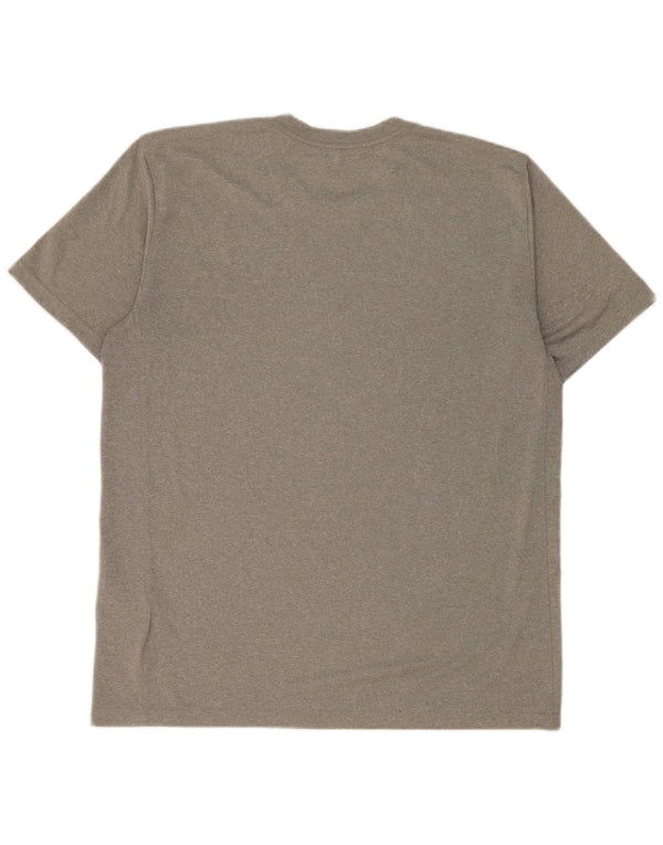 Nike Herren Dri Fit T-Shirt Top Large Grau Polyester