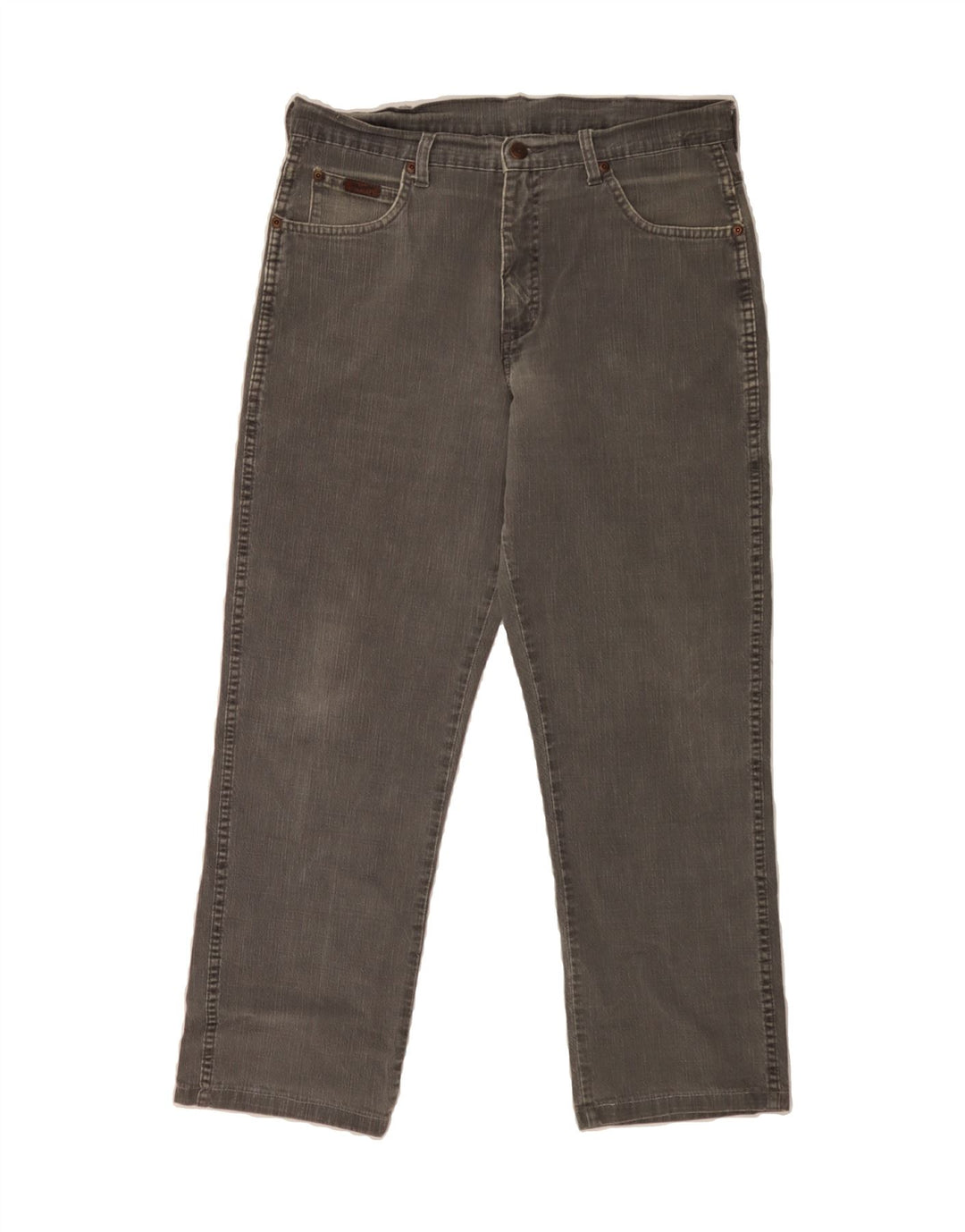 WRANGLER Mens Texas Stretch Straight Jeans W33 L26 Grey Cotton Vintage Wrangler and Second-Hand Wrangler from Messina Hembry 