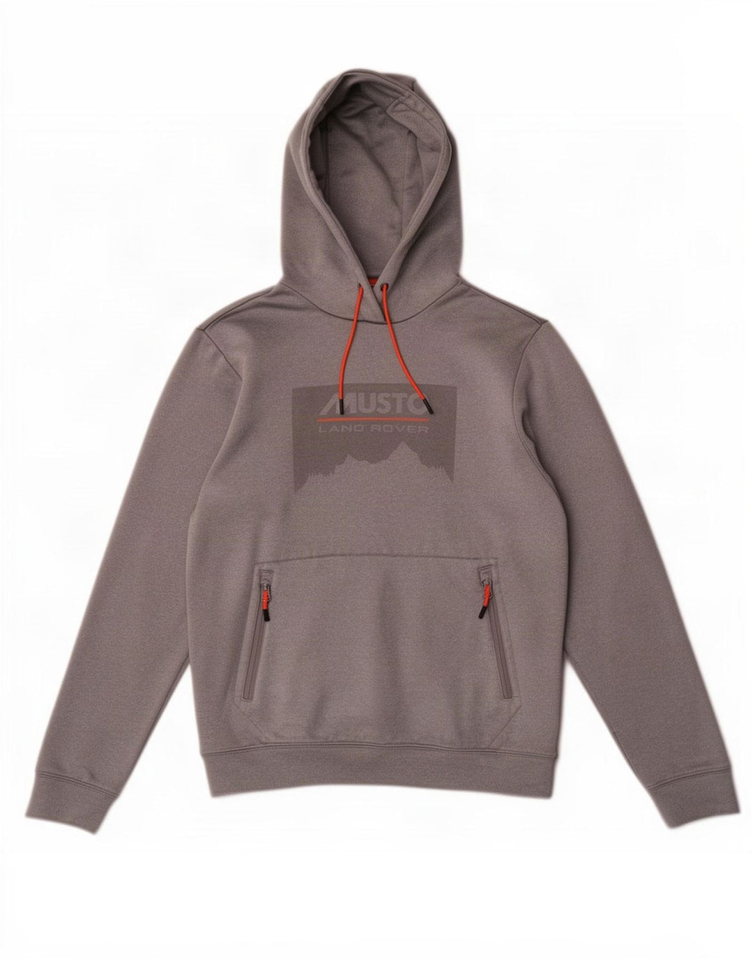 Musto Herren-Kapuzenpullover mit Grafik, mittelgraues Polyester