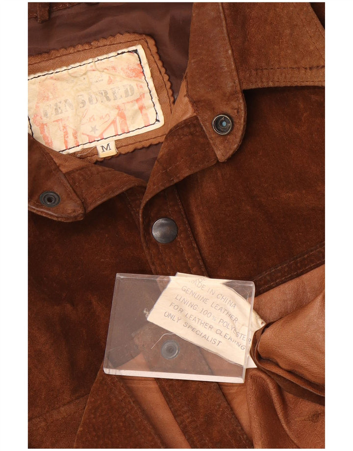Censured Herren Wildlederhemd Mittelbraunes Leder