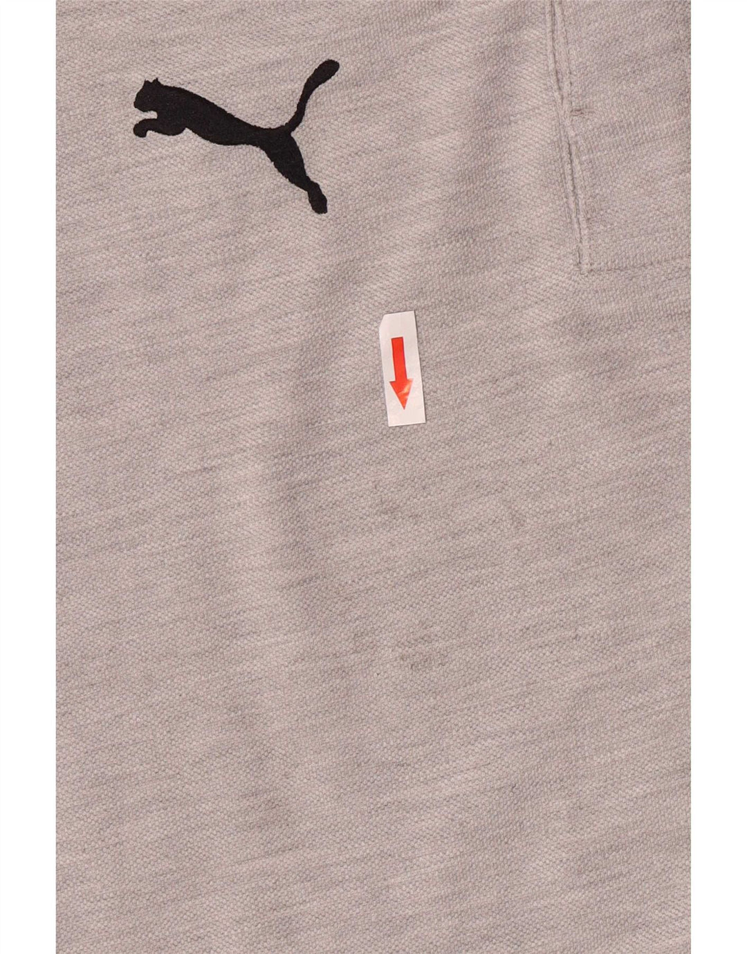 Puma Herren Grafik-T-Shirt-Oberteil aus mittelgrauer Colourblock-Baumwolle