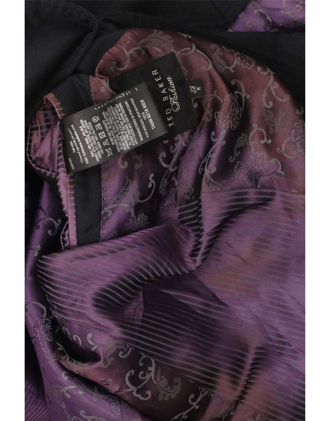 Ted Baker Herren-Blazer mit 1 Knopf, UK 38, mittelschwarze Wolle