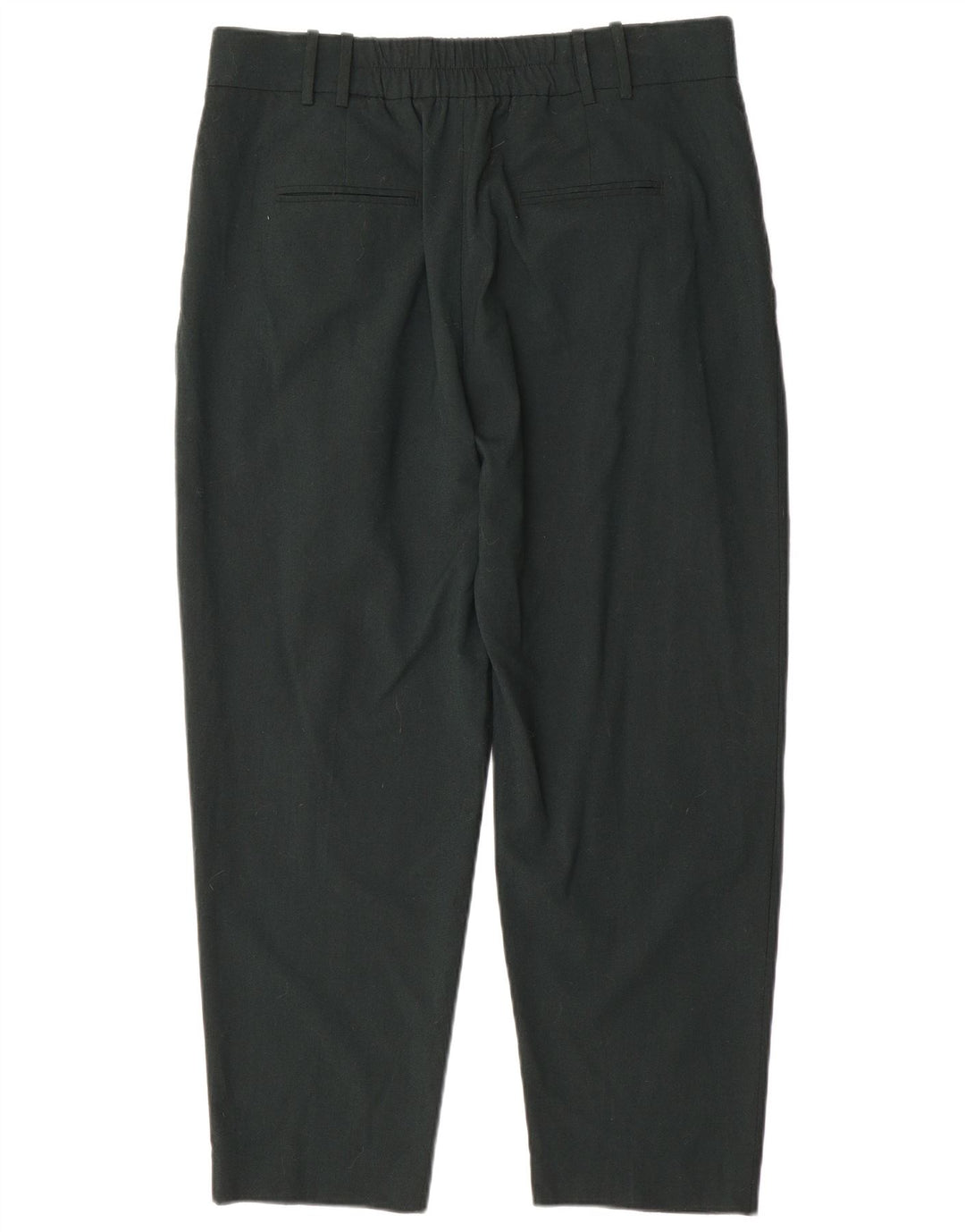 Zara Damen-PEGged-Cropped-Hose XL W36 L26 Grünes Polyester