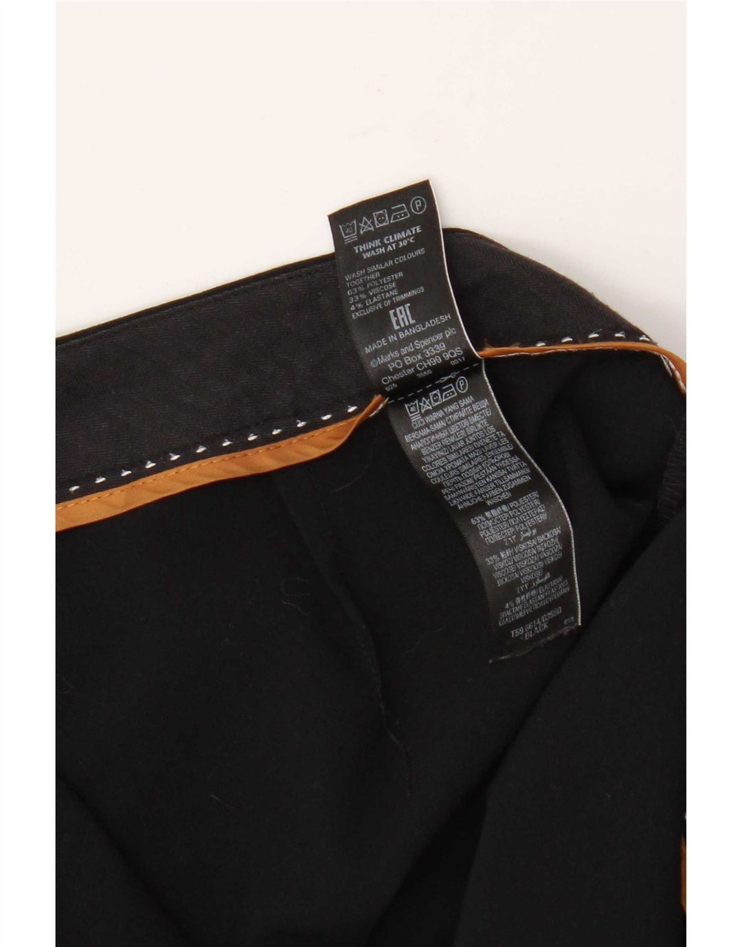 Marks & Spencer Damen Bootcut-Anzughose UK 12 Medium W32 L30 Schwarz
