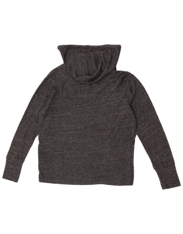 Übergroßer Damen-Kapuzenpullover von Roxy, Gr. 14, mittelmarineblau gesprenkelte Baumwolle