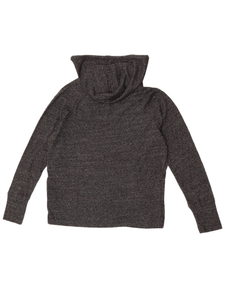 Übergroßer Damen-Kapuzenpullover von Roxy, Gr. 14, mittelmarineblau gesprenkelte Baumwolle