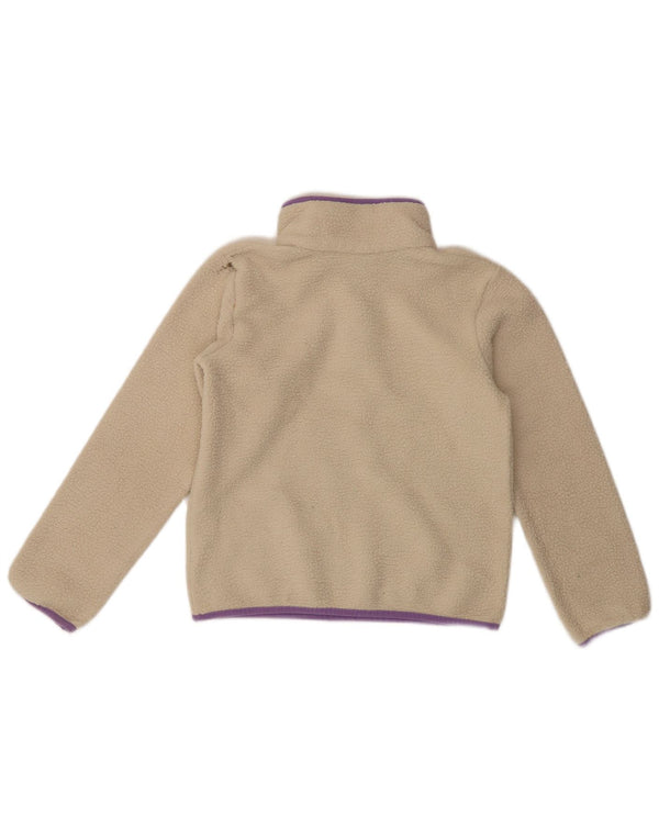 Columbia Mädchen-Fleecepullover mit Knopfkragen, 10–11 Jahre, mittelbeige, sportlich