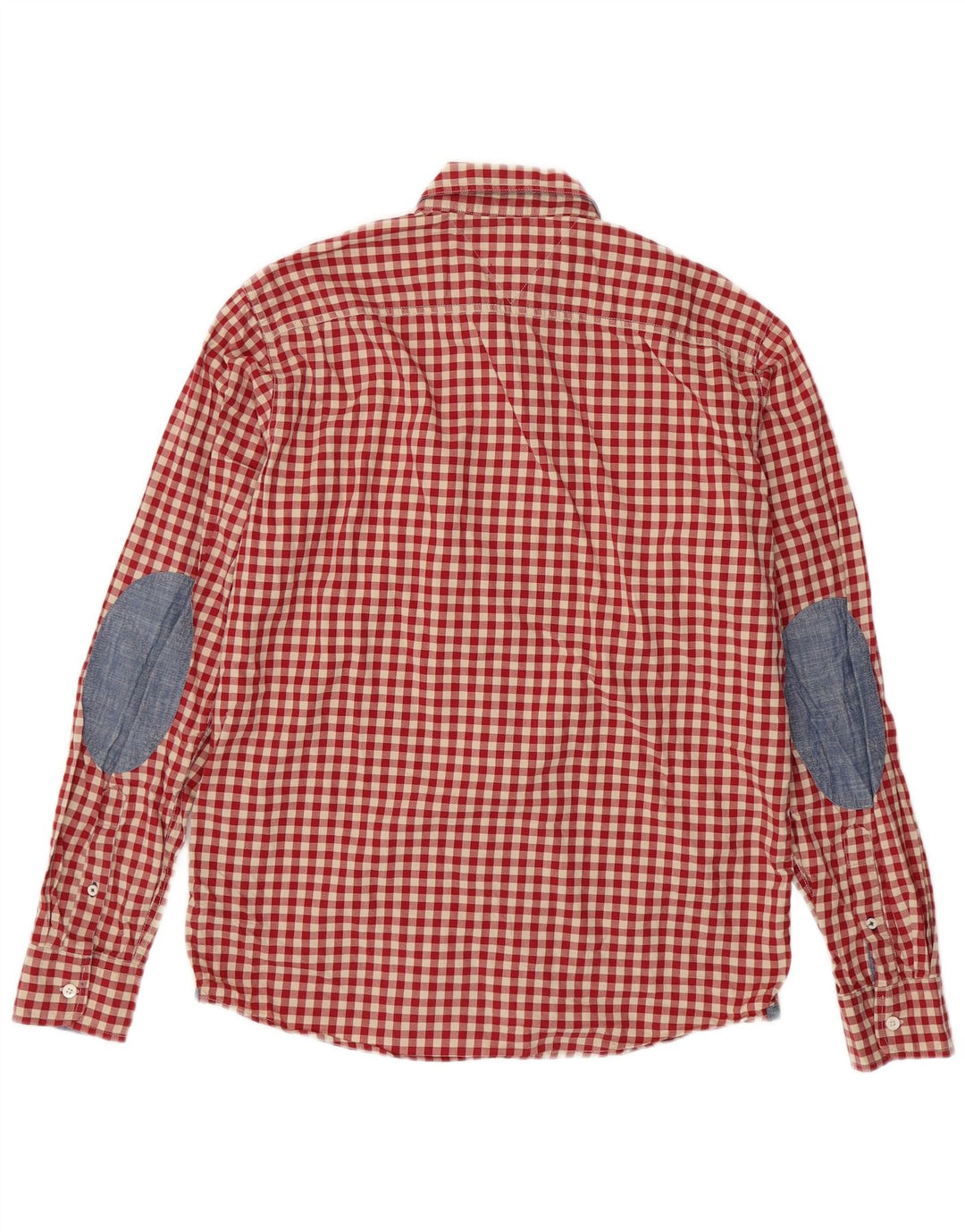 TOMMY HILFIGER Herren-Flanellhemd mit Vintage-Passform, mittelrote Gingham-Baumwolle