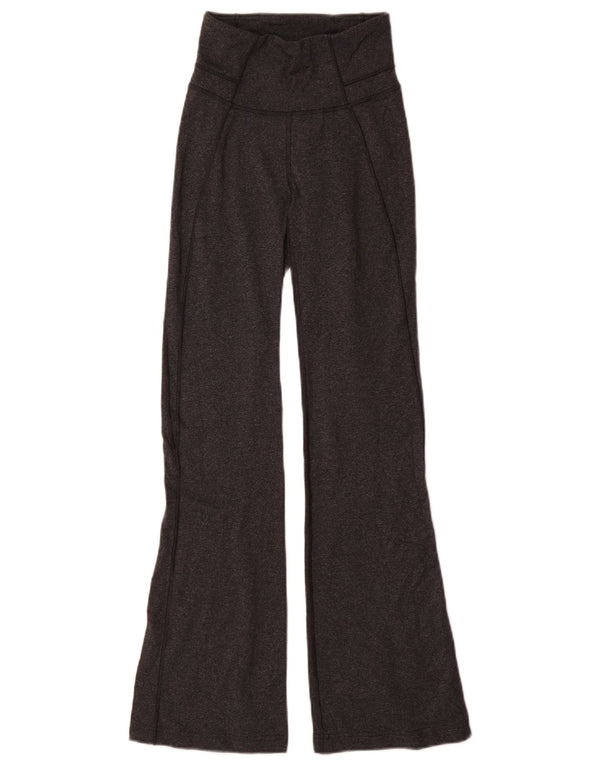 Lululemon Damen-Trainingshose mit hoher Taille, ausgestellt, UK 4 XS, Grau