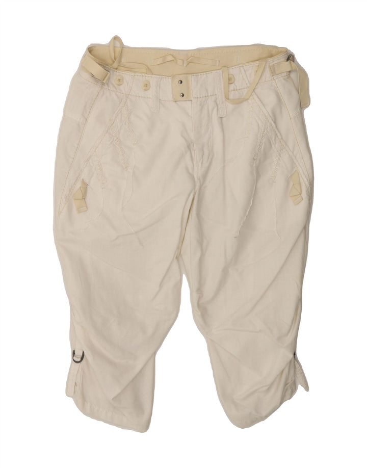 VINTAGE Womens Bermuda Shorts W26 Small White Cotton Vintage Vintage and Second-Hand Vintage from Messina Hembry 