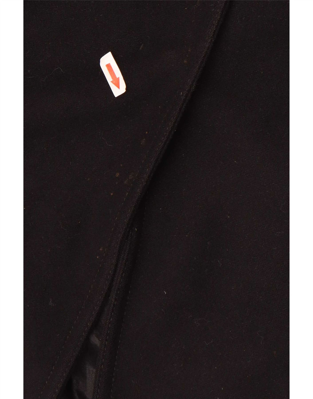 Benetton Damenmantel UK 14 Mittelschwarze Wolle