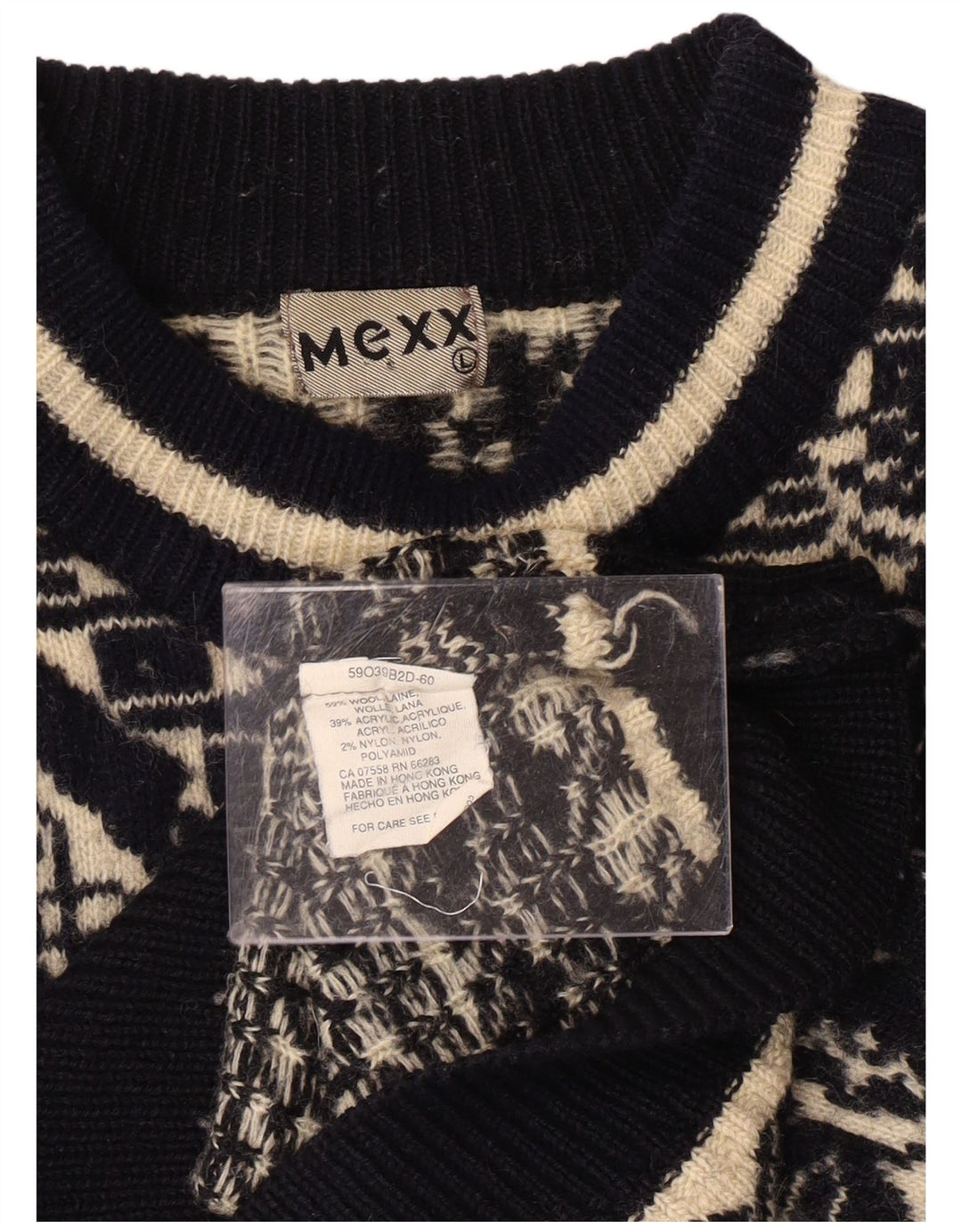 MEXX Damen-Pullover mit Rundhalsausschnitt, Gr. 40, groß, mehrfarbig, geometrisch