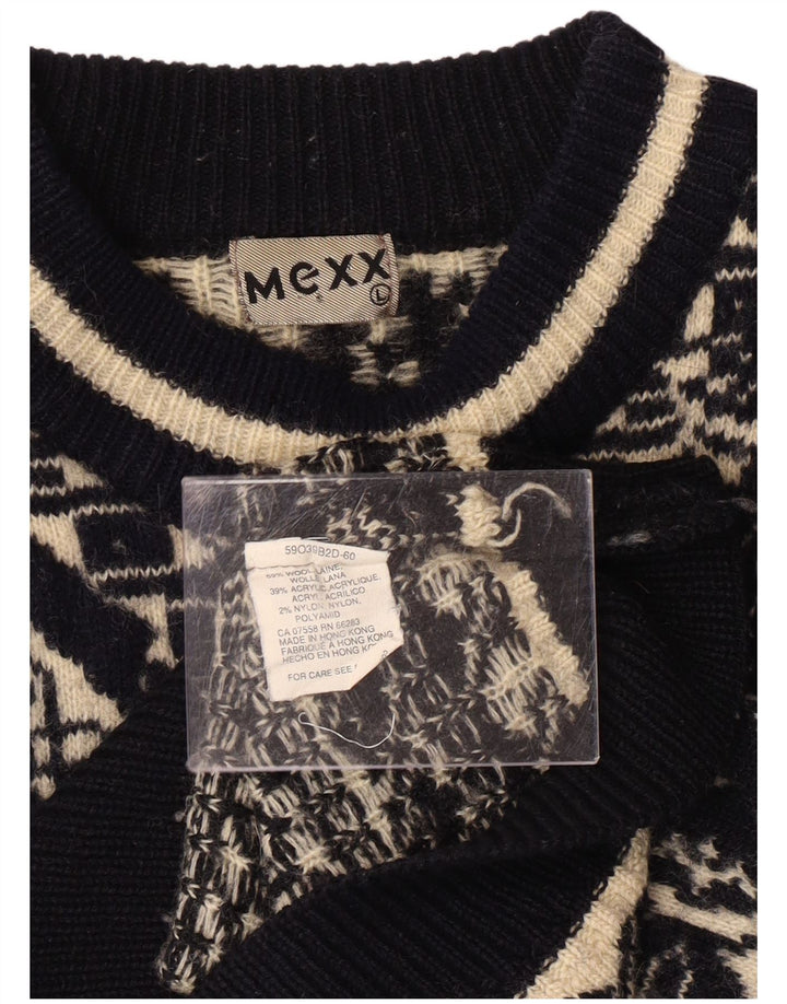 MEXX Damen-Pullover mit Rundhalsausschnitt, Gr. 40, groß, mehrfarbig, geometrisch