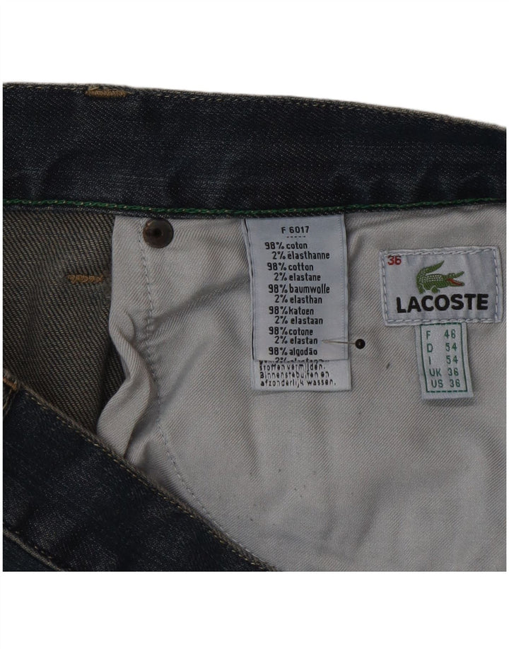 Lacoste Herren Straight Jeans W36 L34 Blaue Baumwolle