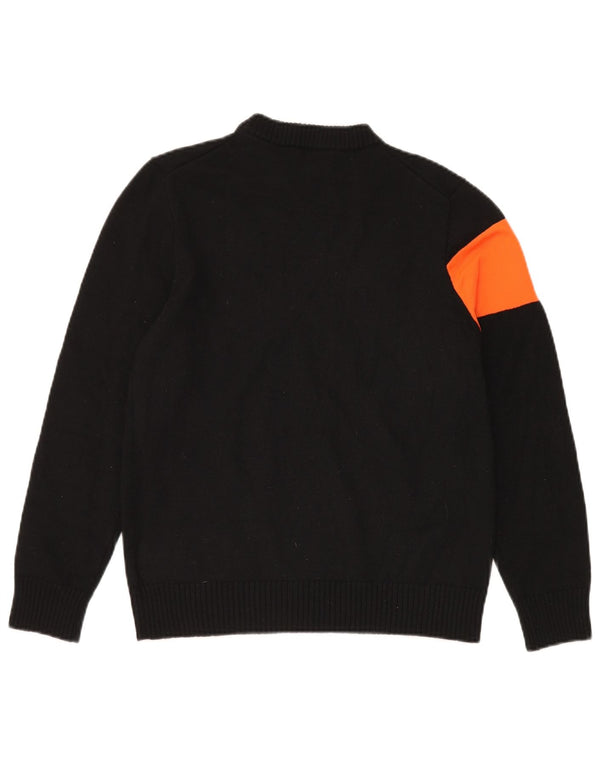 ROSSIGNOL Damen-Pullover mit Rundhalsausschnitt, UK 12, Mittelschwarz, Farbblock