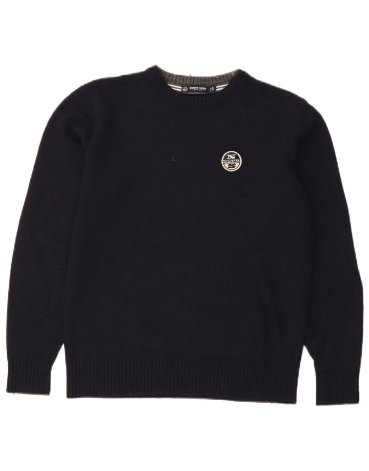 North Sails Damen-Pullover mit Rundhalsausschnitt, UK 10, Größe S, marineblaue Wolle