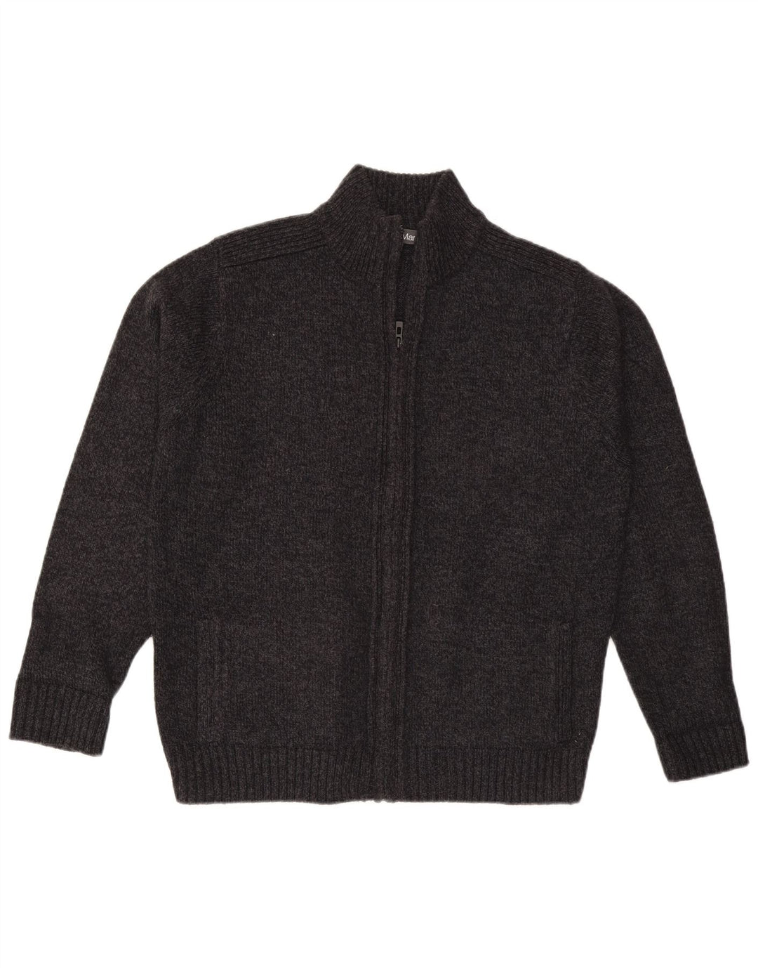 Marks & Spencer Herren-Cardigan-Pullover, großes graues Acryl