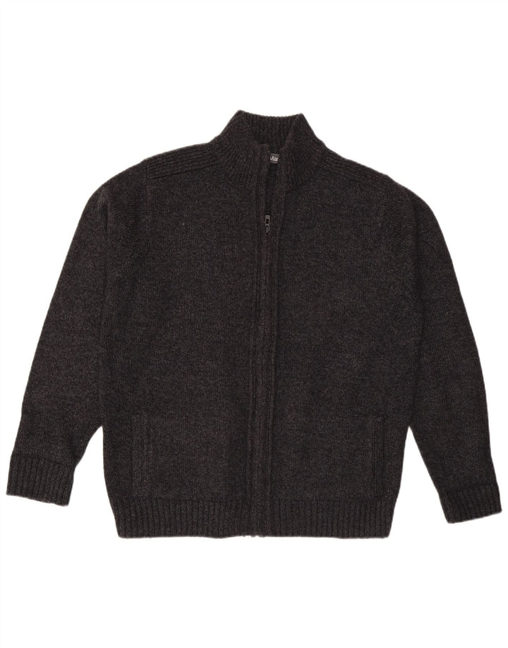 Marks & Spencer Herren-Cardigan-Pullover, großes graues Acryl