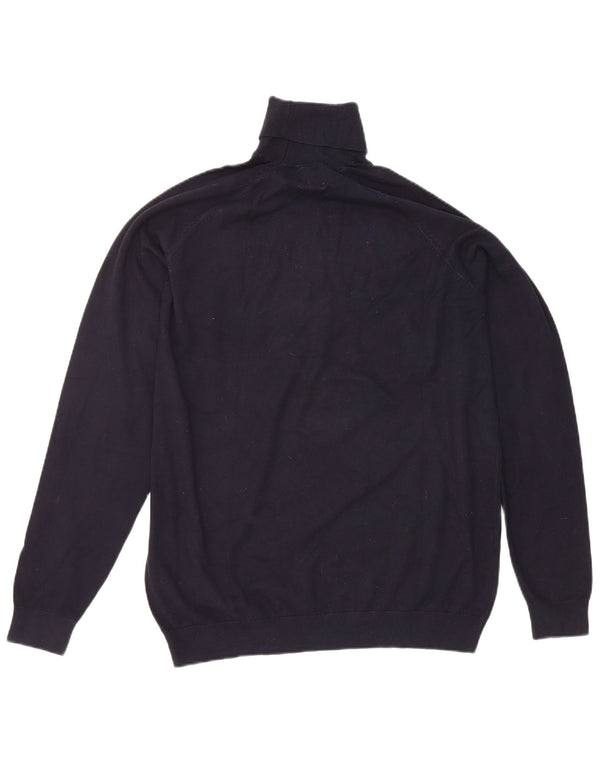Zara Damen-Pullover mit Rollkragen, Gr. 18, XL, Marineblau