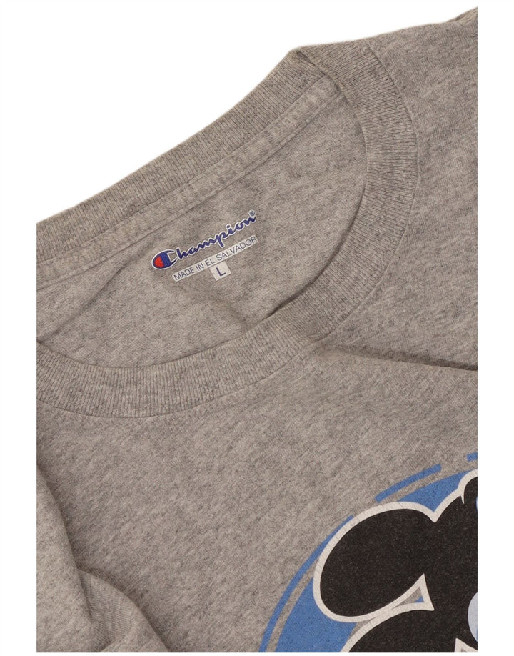 Champion Herren-Oberteil mit Mickey-Mouse-Grafik, langärmelig, Größe L, Grau