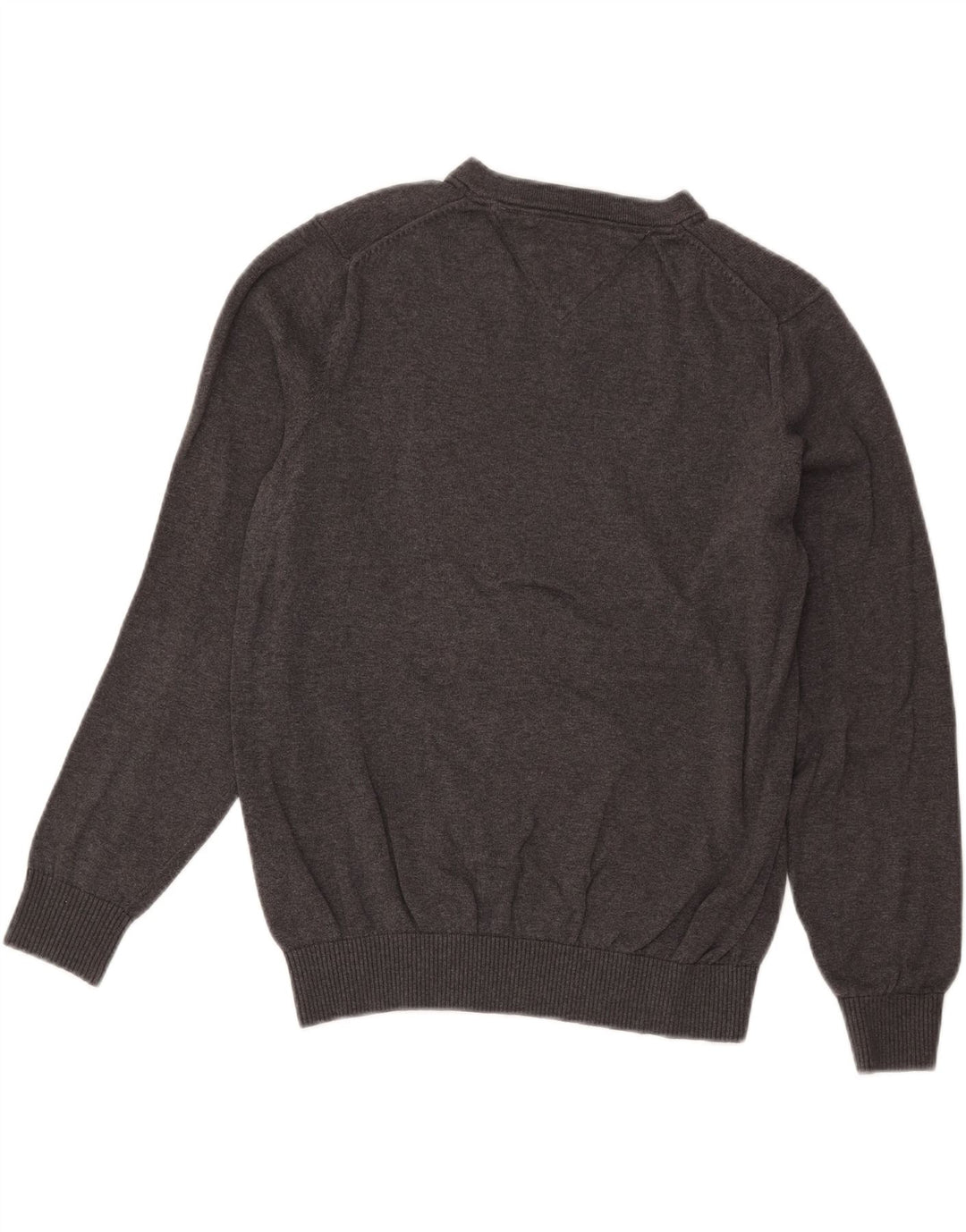 Tommy Hilfiger Damen-Pullover, übergroß, V-Ausschnitt, Gr. 10, Größe S, Grau