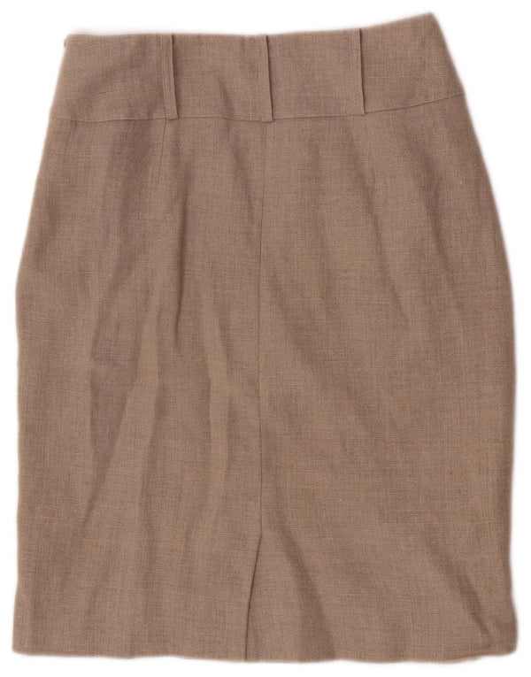 Hobbs Damen Bleistiftrock UK 8 Small W26 Beige Leinen