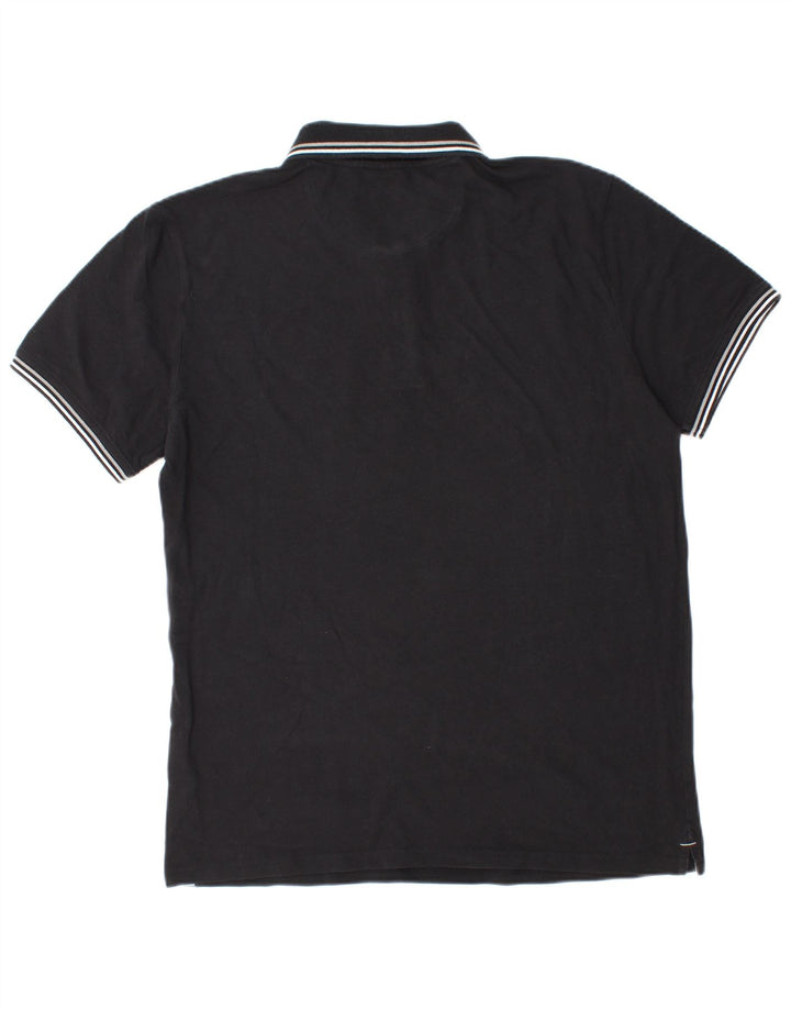 Champion Herren-Poloshirt, groß, aus schwarzer Baumwolle