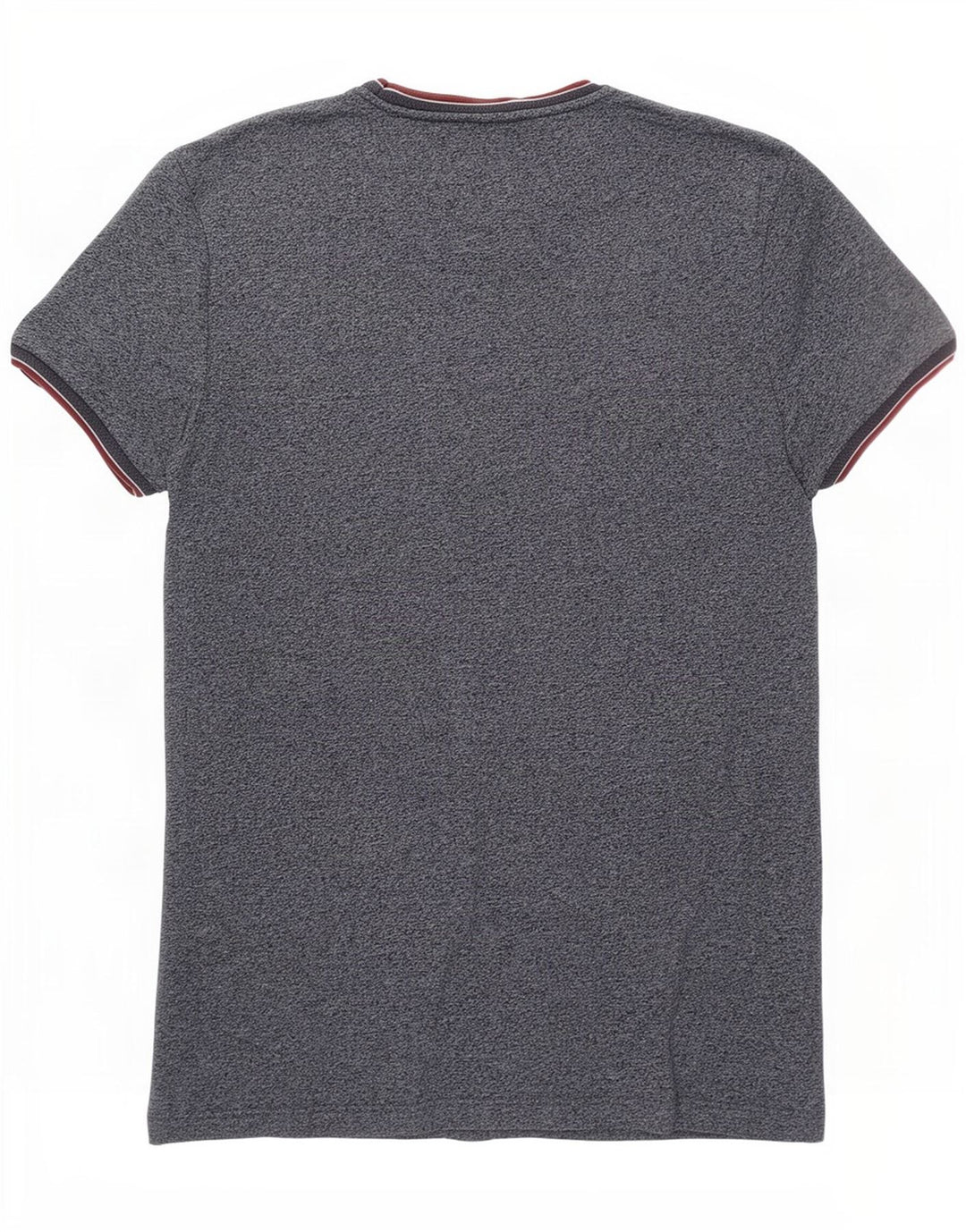 Jack Wills Herren-T-Shirt-Oberteil aus mittelblauer, melierter Baumwolle
