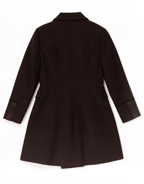 Zara Damen Mantel UK 12 Medium Schwarz