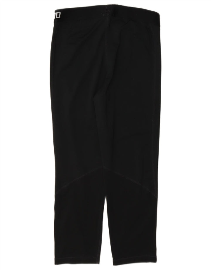 Nike Damen Dri Fit Graphic Capri Leggings UK 12 Medium Schwarz