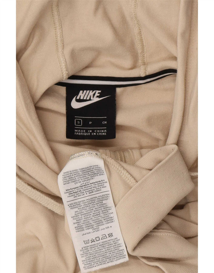 Nike Damen-Pullover mit übergroßem Reißverschluss und Kapuze, Gr. 10, Größe S, Beige, Polyester