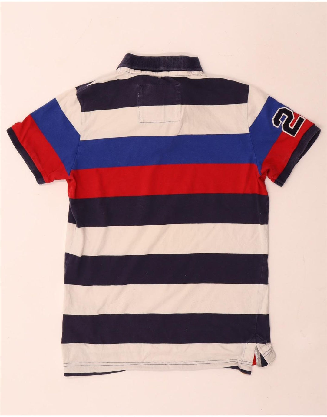Superdry Herren-Poloshirt mit Grafik, mittelgroß, mehrfarbig, gestreift, Baumwolle