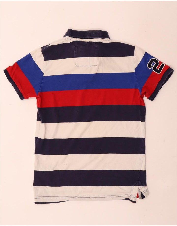 Superdry Herren-Poloshirt mit Grafik, mittelgroß, mehrfarbig, gestreift, Baumwolle
