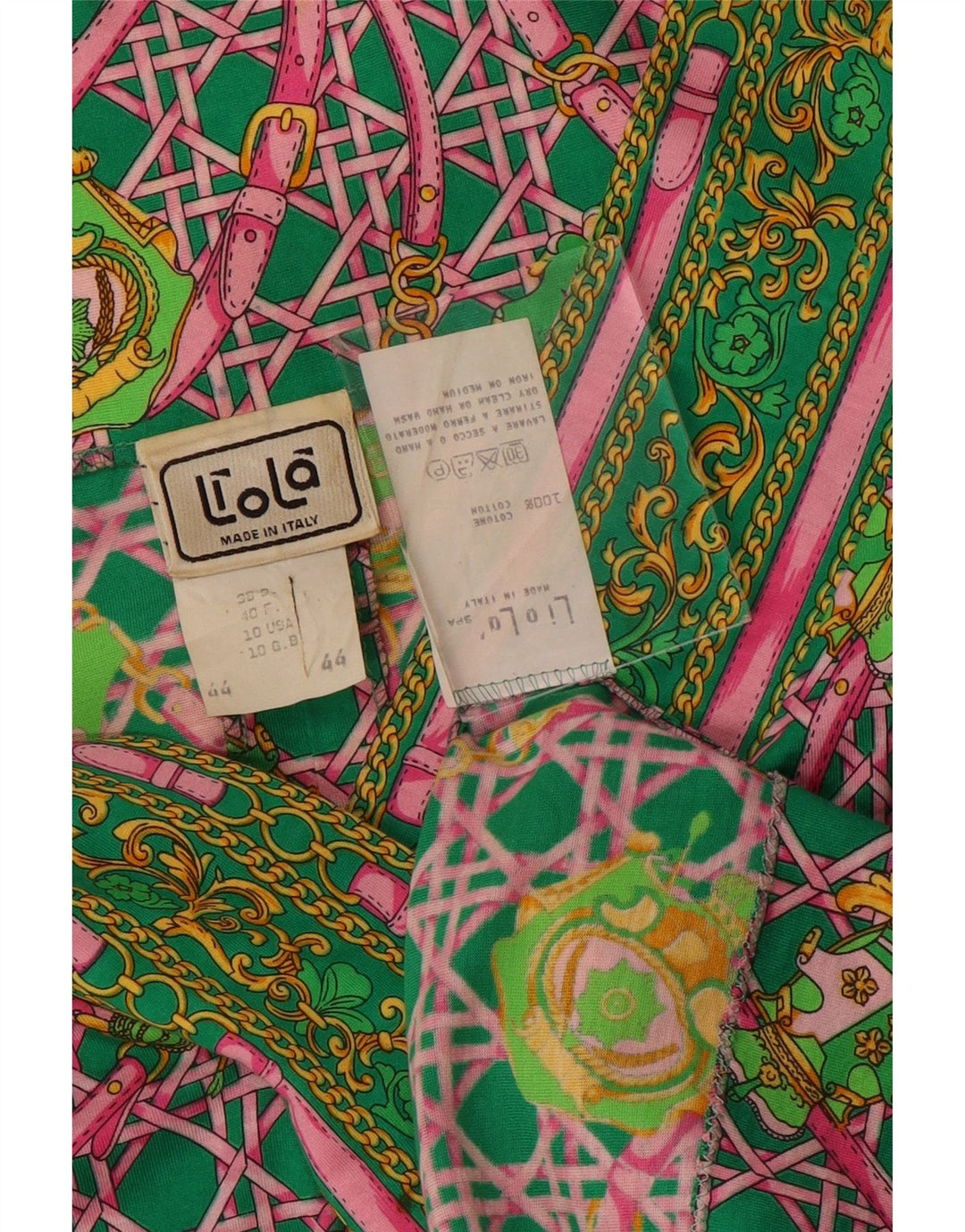 LIOLA Übergroßes Etuikleid mit abstraktem Muster für Damen, Gr. 10, Größe S, Grün