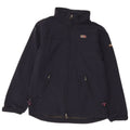 Napapijri Jungen-Regenjacke mit Kapuze, 9–10 Jahre, marineblaues Polyamid