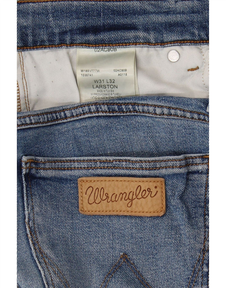WRANGLER Mens Larston Slim Jeans W31 L27 Blue Cotton