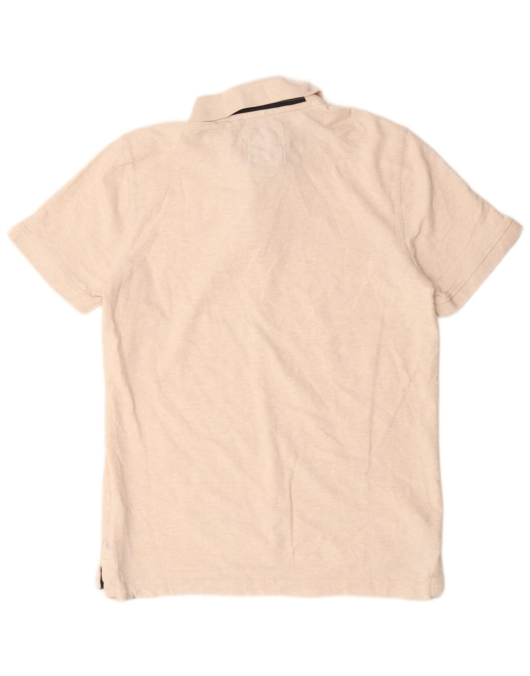 Crew Clothing Herren-Poloshirt aus mittelbeiger, gesprenkelter Baumwolle
