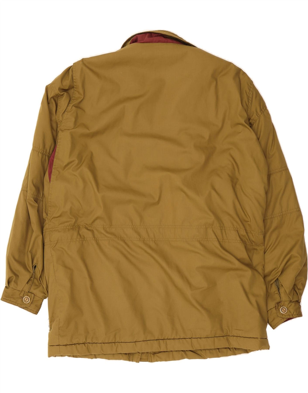 VINTAGE Mens Windbreaker Coat IT 52 XL Khaki Polyester Vintage Vintage and Second-Hand Vintage from Messina Hembry 