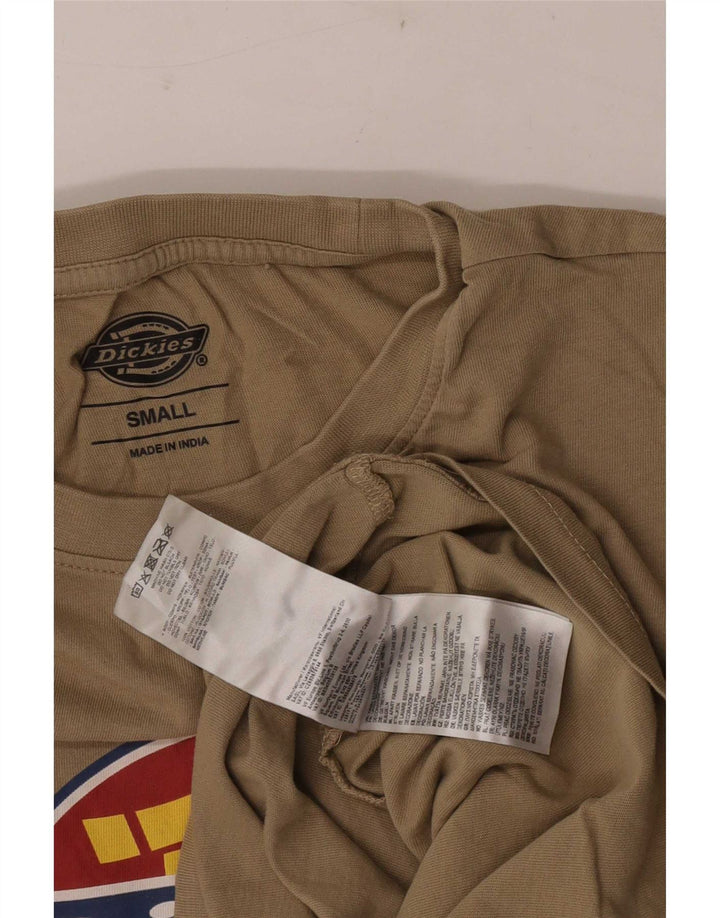 Dickies Herren-T-Shirt mit Grafik, Größe S, beige, Baumwolle