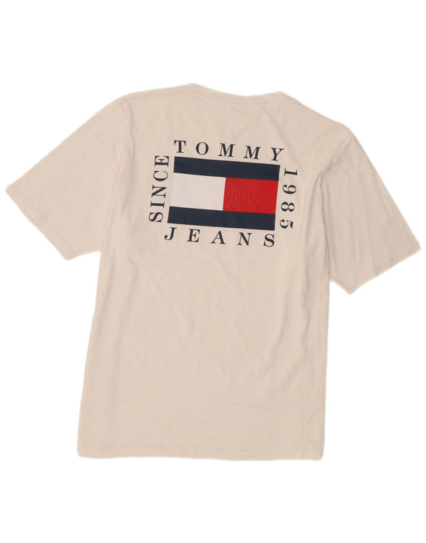 Tommy Hilfiger Herren-T-Shirt mit Grafik, 3XL, weiße Baumwolle
