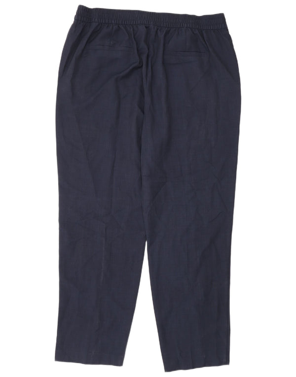 Marks & Spencer Damen Tapered Chinohose UK 20 2XL W38 L30 Marineblau