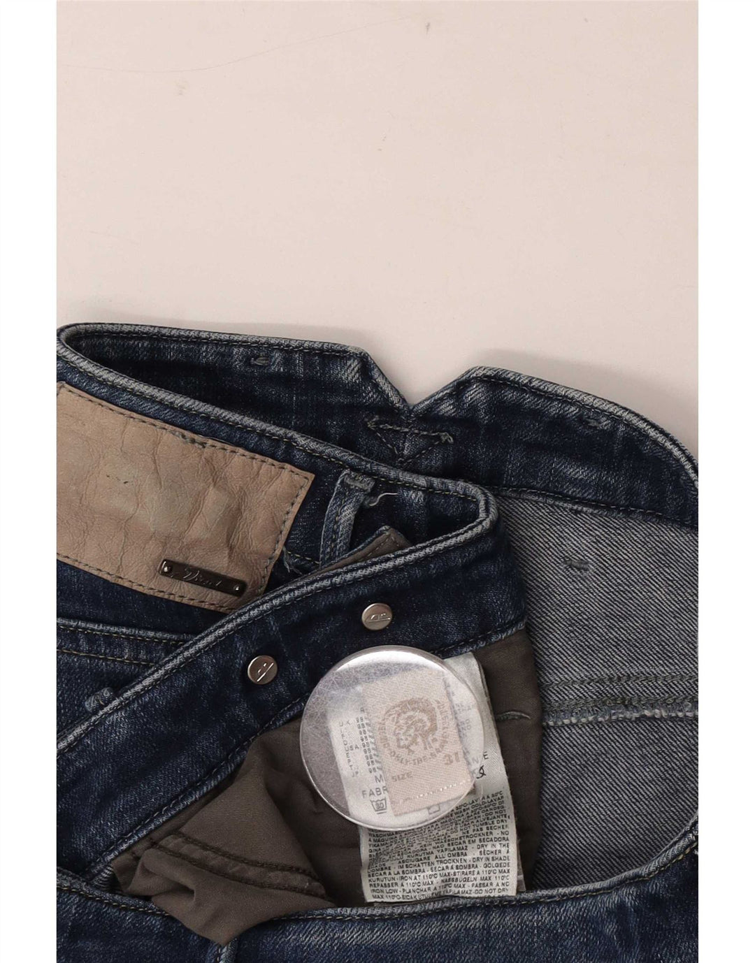 Diesel Damen Cherick Slim Jeans W31 L30 Marineblau Baumwolle