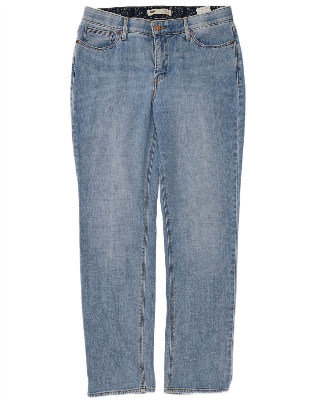 Levi's Damen 525 Straight Jeans W32 L32 Blaue Baumwolle
