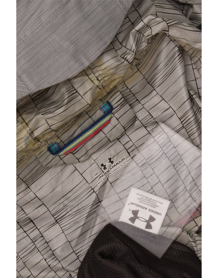 UNDER ARMOUR Herren-Regenjacke mit Kapuze, UK 38, mittelgraues Polyester