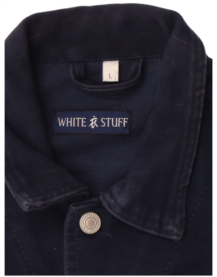 White Stuff Herren Jeansjacke UK 40 Large Marineblau